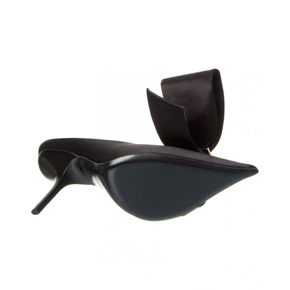 Salvatore Ferragamo Ferragamo Asymmetric Bow Satin Pump Black