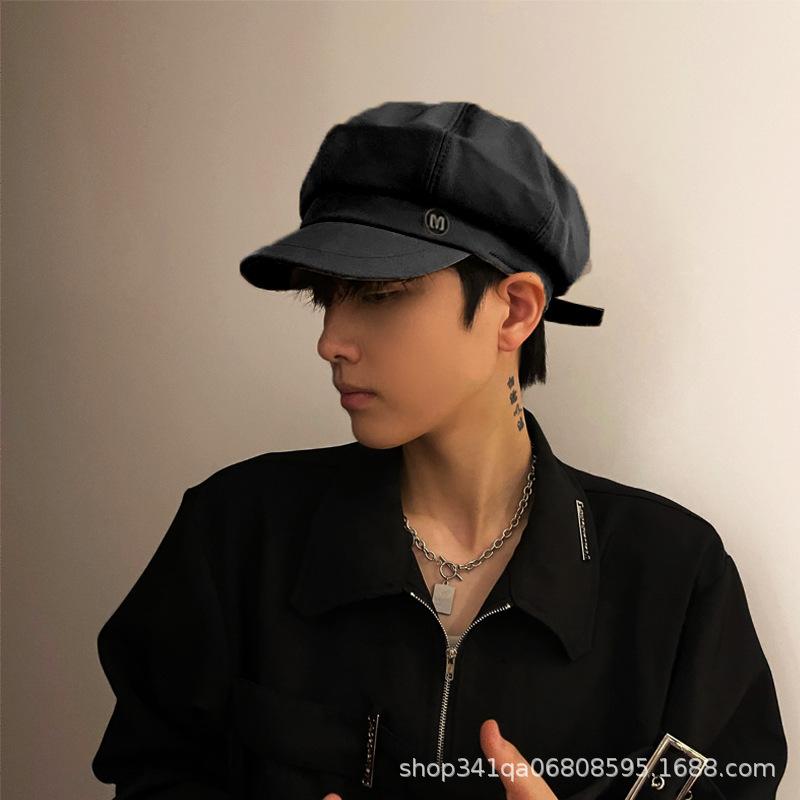 Men's trendy japanese-style retro vintage versatile newsboy cap, suitable for all seasons. also available as a beret or painter's cap for women