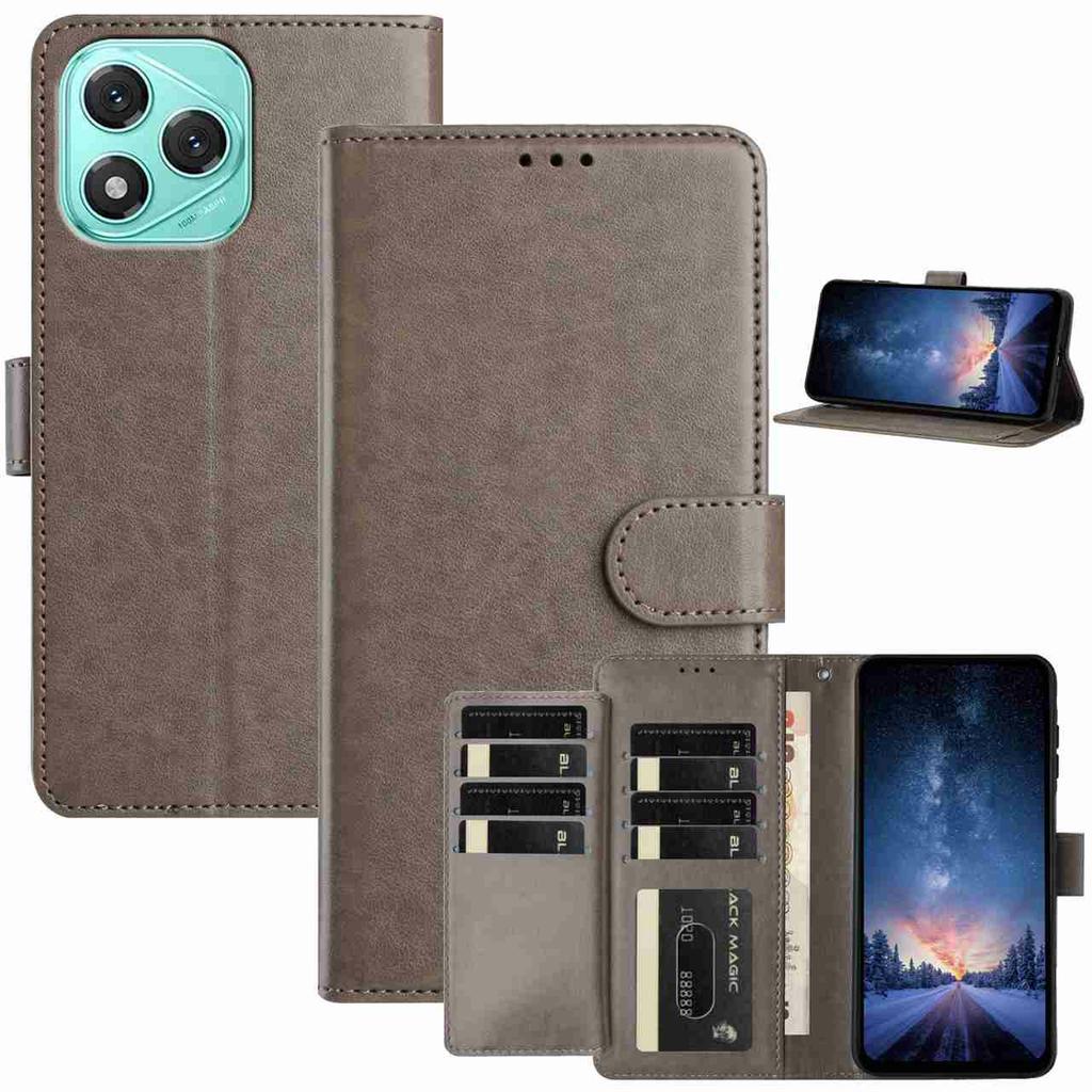 For Honor 400 Lite 5G Wallet Phone Case Stand PU Leather Folio Flip Cover with 8 Card Slot