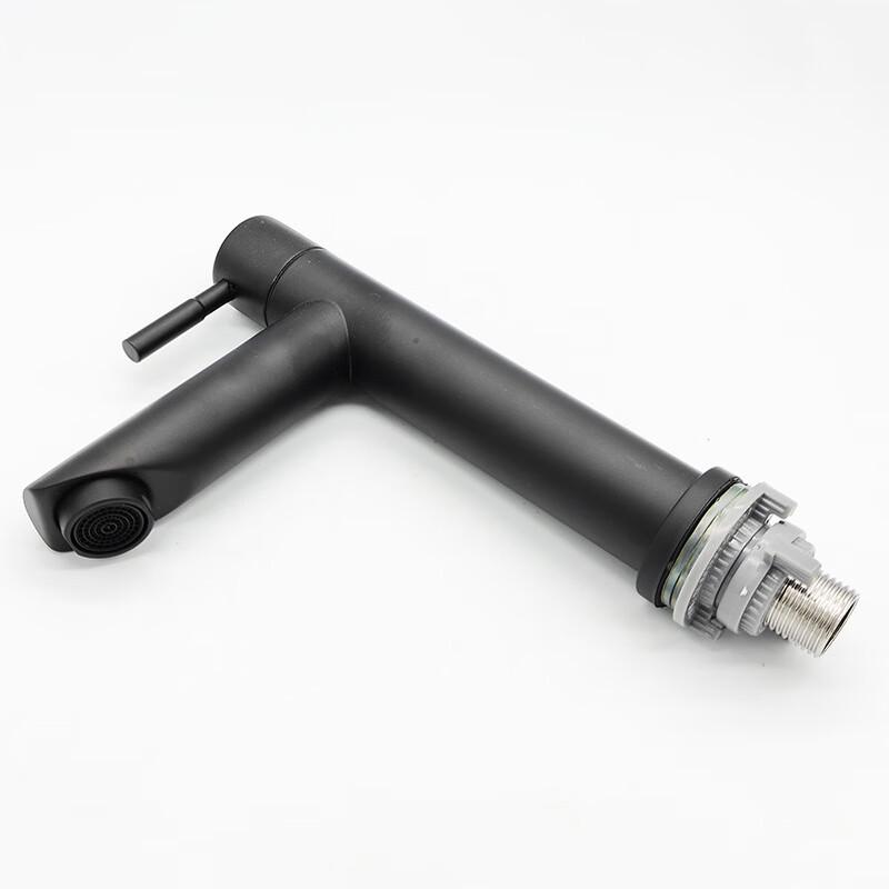 MDNG Black Low-Bend Single Cold Basin Faucet