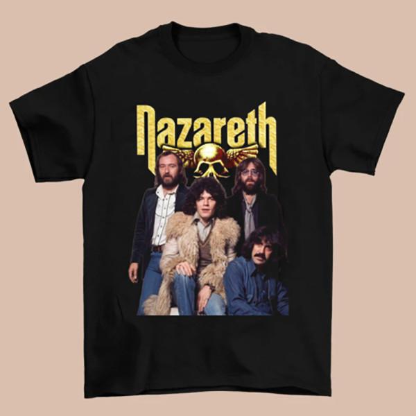 Members of Nazareth Band Shirt Short Sleeve Black Unisex Men S-5XL 2B0042 XXXXL