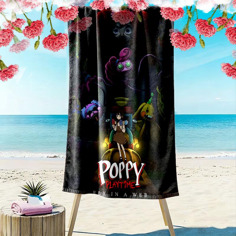 Poppy Playtime Print Beach Towel, Large Soft Quick Dry Towel for Beach Camping Swimming
