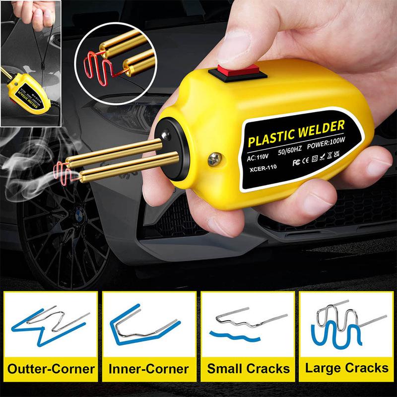50/100W Hot Stapler Plastic Welder Kit, 200-1000PCS Staples, Plastic Welder Gun for Car Bumper Repair, Plastic Repair Kit