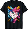 Baseball Boys Ice Cream Drip Baseball T-Shirt