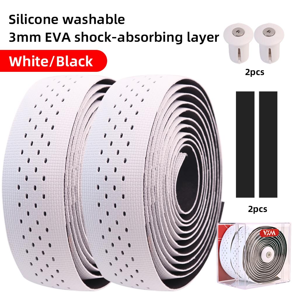 Road Bicycle Handlebar Tape Silicone Washable Non-Slip Comfort Durable Ergonomic Flexible Lightweight for Road Cycling Riders