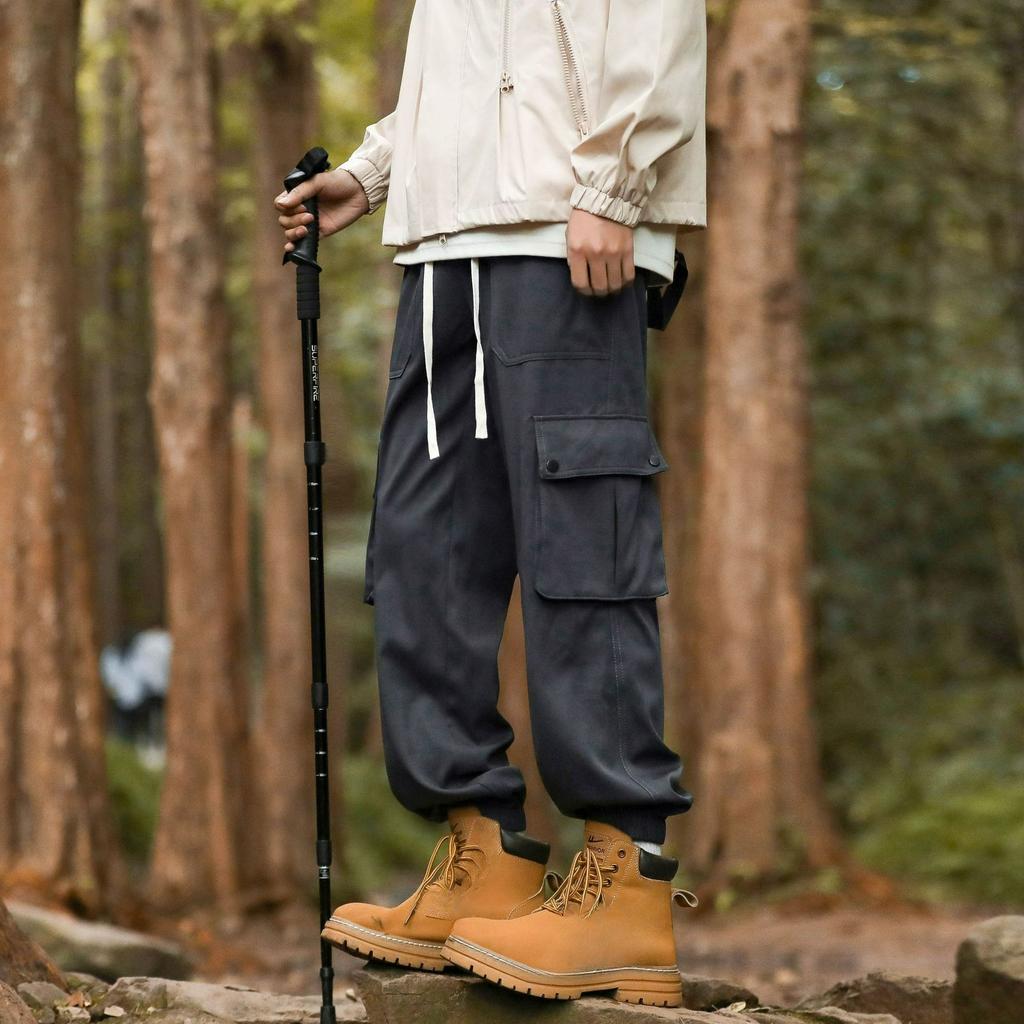 Overalls Men's Loose Ruffian Handsome Multi-pocket Army Green Leggings Autumn Retro Paratrooper Pants Retro Overalls