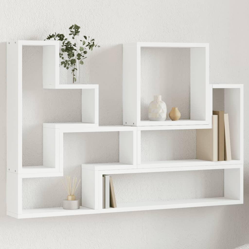 Vidaxl Wall Shelf, White, 96X12X64 Cm, Wood-Based Material