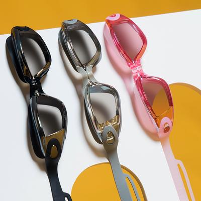 Gafas de Natación Profesionales con Tapones para los Oídos, Pinza para la Nariz, Galvanoplastia, Impermeables, Silicona, Adultos