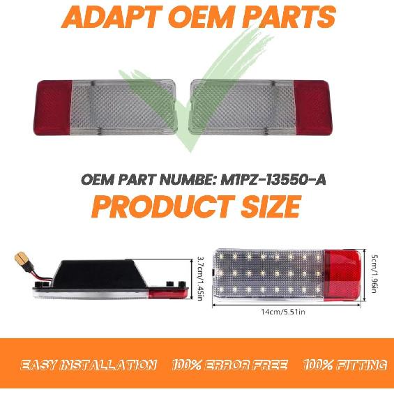 2pcs LED Panel Door Courtesy Interior Light for white red for F150 1992-1996