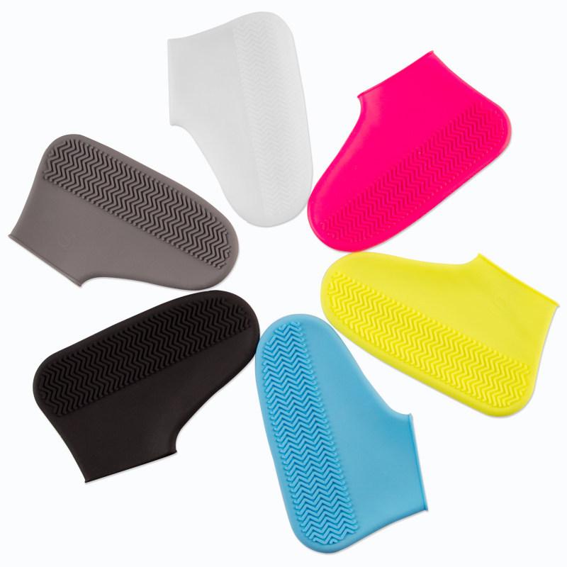Reusable Waterproof Rain Shoes Covers Slip-resistant Rubber Rain Boot Overshoes Outdoor Walking Shoes Accessories Dropship