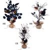 Simulated Halloween Tree Black Spider Crow Berry Festive Decoration Ornament
