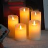 LED Rechargeable Paraffin Wax Candle with Swaying Flame & Remote Control for Decoration or Birthday Celebration