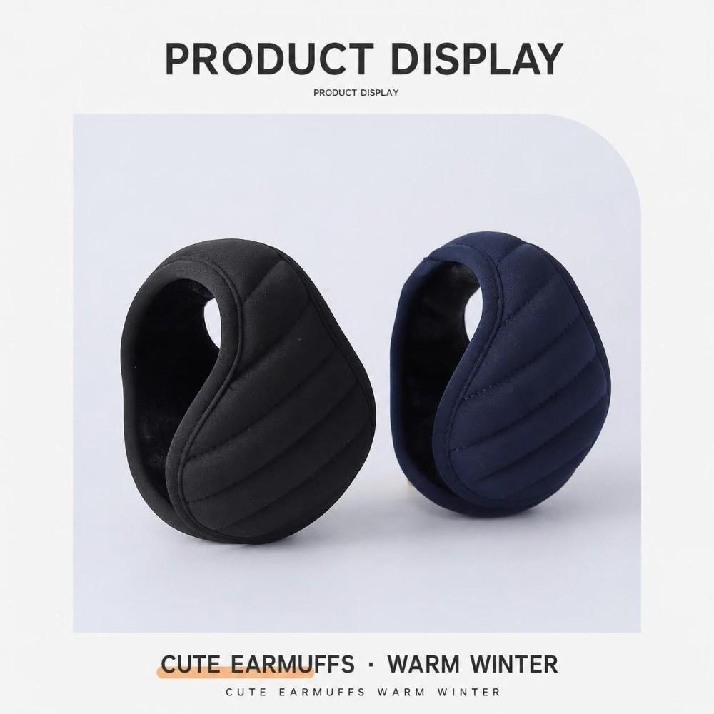 Thick Plush Lined Winter Earmuffs Soft Windproof Ear Covers Portable Plush Earmuffs  Outdoor Use