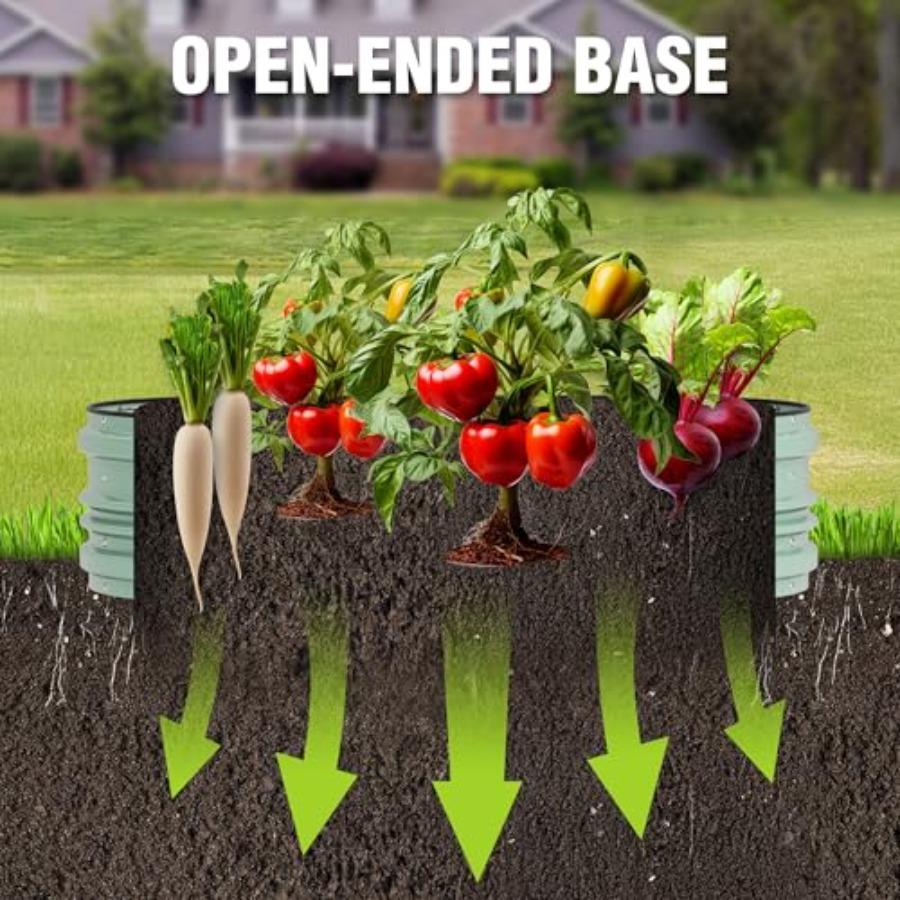 2PK 4x2x1ft Galvanized Raised Garden Bed Set Light Green Rust Corrosion Protection Easy Assembly Safe Edge Ideal for Vegetables