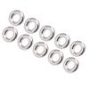10PCS Eyelets Grommets Silver Color Alloy 17.4mm Inner Diameter Round Shape Double Sided Crimping Boot Grommet