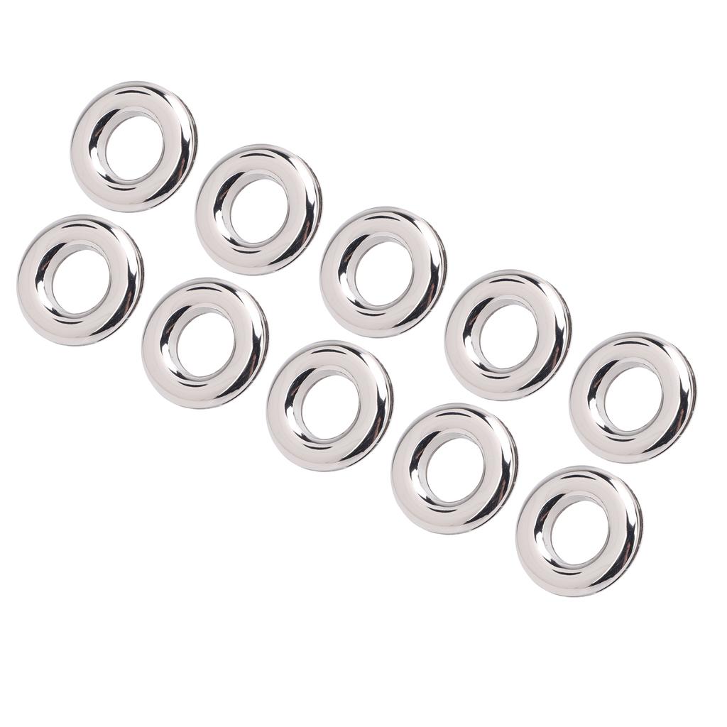 10PCS Eyelets Grommets Silver Color Alloy 17.4mm Inner Diameter Round Shape Double Sided Crimping Boot Grommet