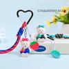 Creative Cartoon Strawberry Bag Bear Keychain Couple Cute Schoolbag Pendant Car Keychain Small Gift