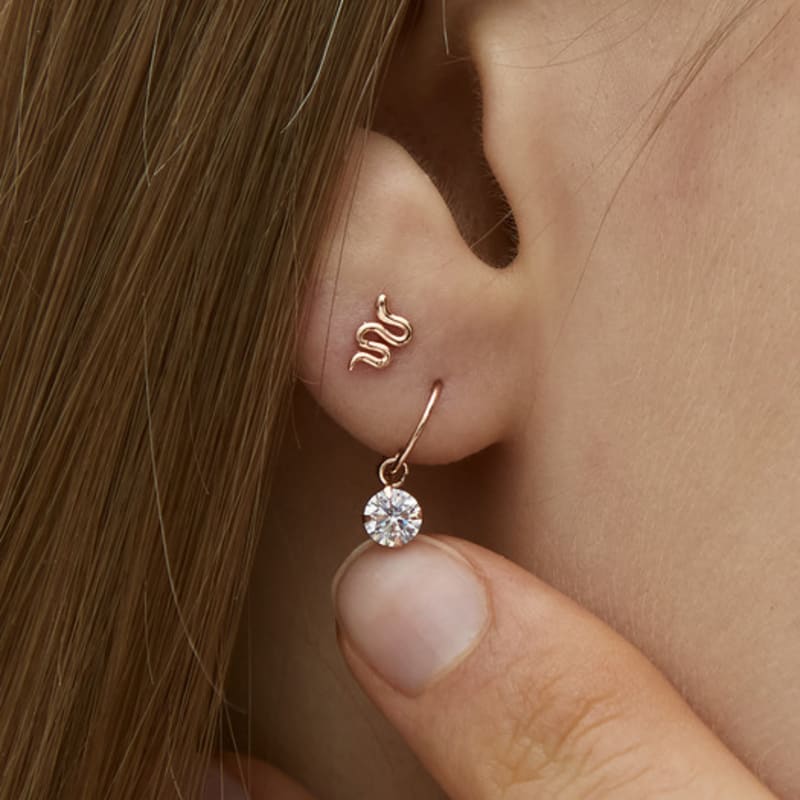 

Own Kitten Cubic Ring Earrings (14k/18k gold) 14K