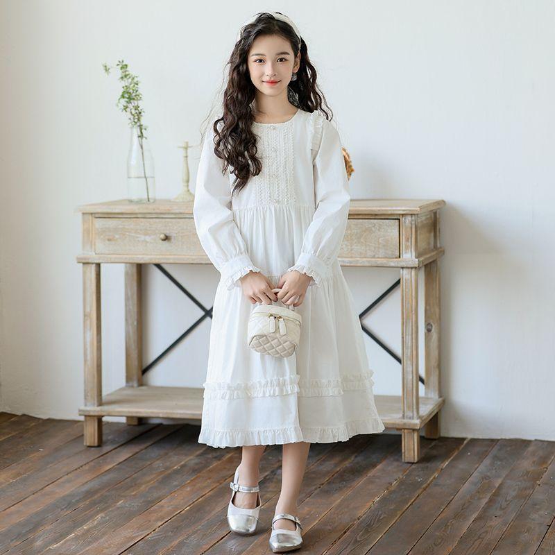 

Молодіжна Мода Біла Сукня Весна/Осінь Дитяча Елегантна Сукня 165