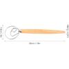 Danish Dough Hook Stainless Steel with Wooden Handle for Kitchen Mixer, Ideal for Sourdough, Pastries, and Pizza Dough Kneading
