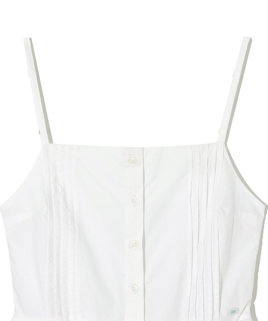 LEE Women Pintuck Sleeveless Long Dress White
