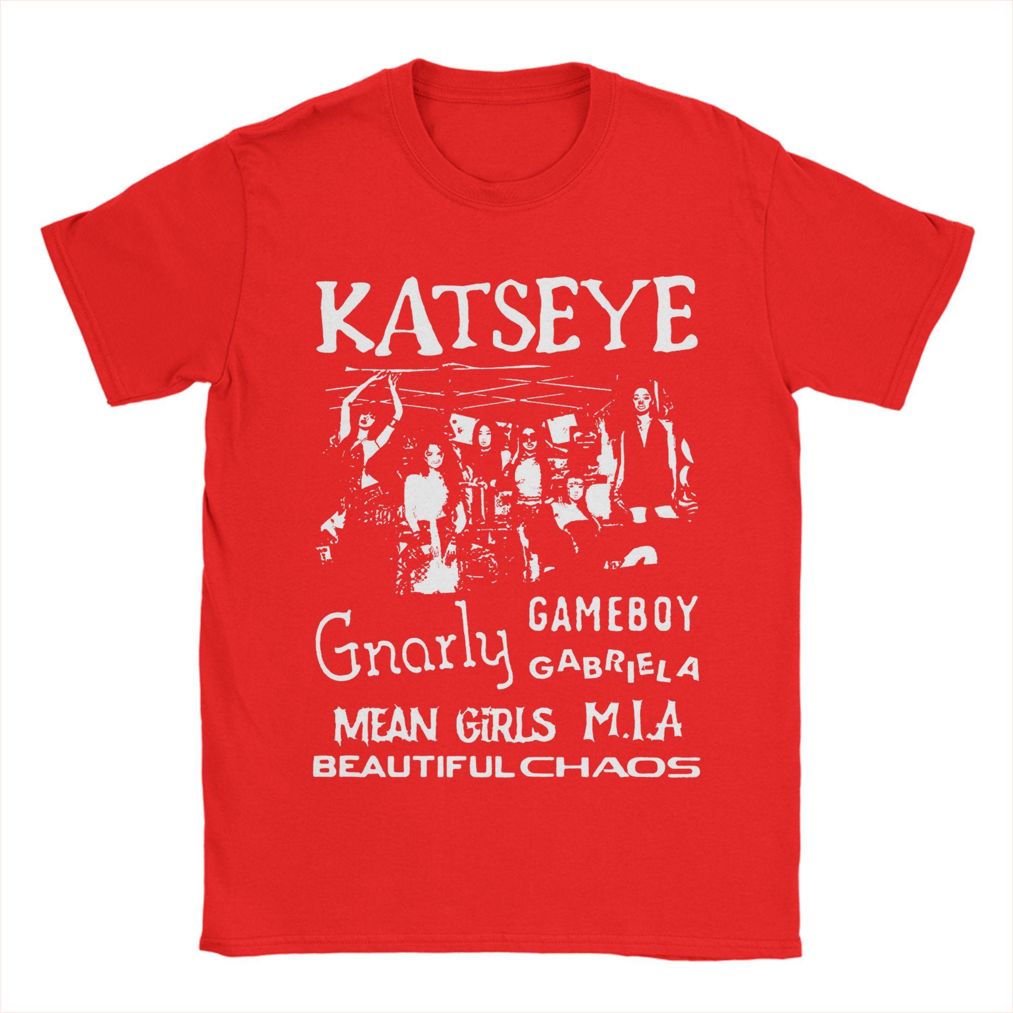 

Мужская футболка Katseye Kpop, 100% хлопок, забавная футболка с круглым вырезом и коротким рукавом, летняя одежда. S