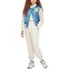 Nike Chaqueta Holgada Cuello en V Moda Suave Cómoda Chaquetas para Niños Azul Blanco FZ5563-429