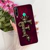 For Huawei Y7p Royal Crown Initial Letter Couple Phone Case For Huawei Y7P 2020 ART-L28 L29 Soft Silicone TPU Covers Bumpers