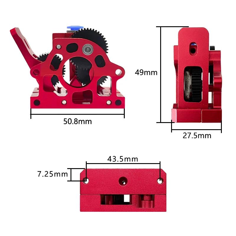 Extrusora HGX LITE Extrusora de Engrenagem Dupla Engrenagem Redutora de Aço Duro Motor de Alta Velocidade Peças para Impressora 3D para CR10 CR 10S Ender3 V2 VORON