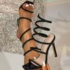 Fashion 2025 Summer Street Style CRYSTAL Ankle Strap Women Slingback Sandal Design Sexy Open Toe Thin High Heels Party Prom Shoes