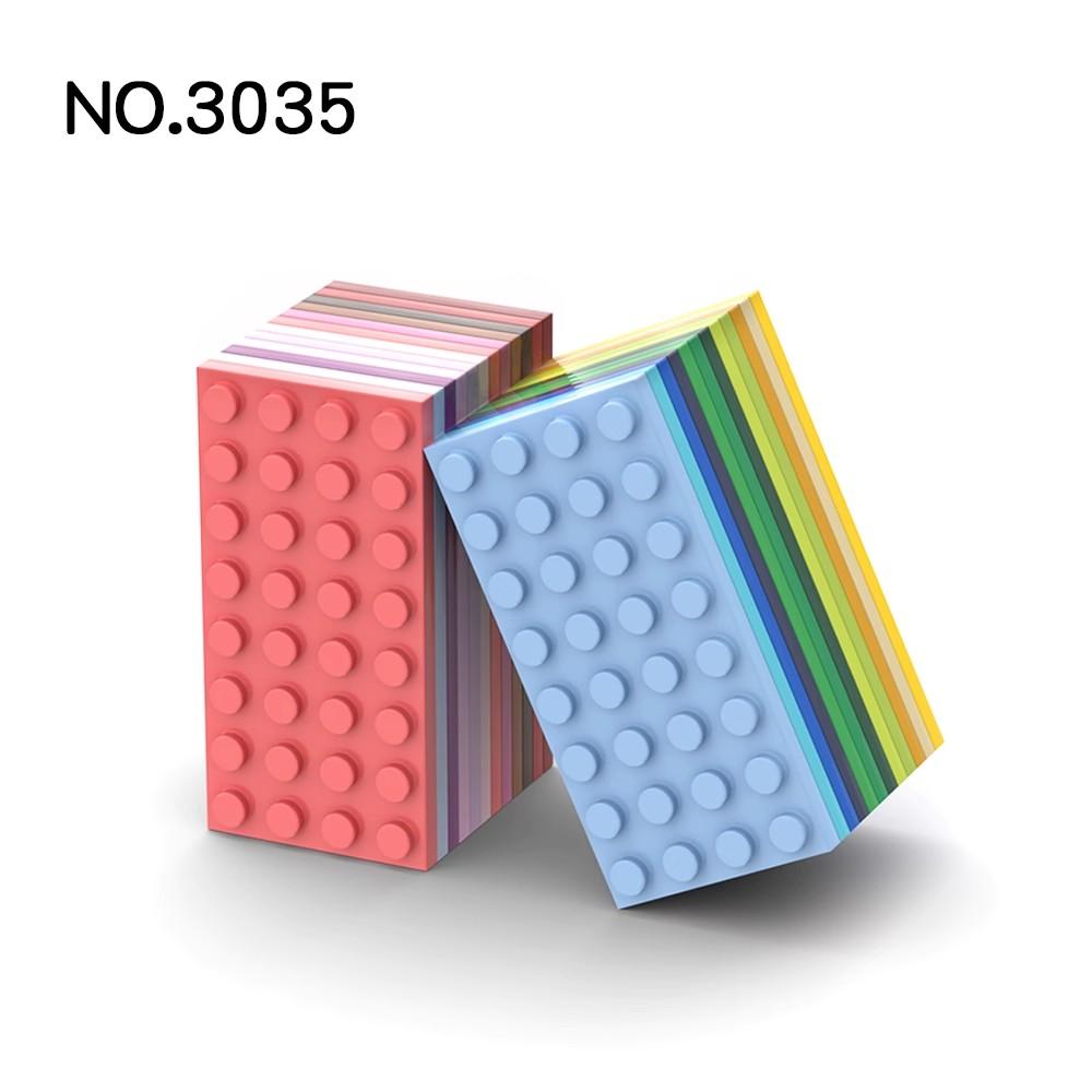 20 Piezas Piezas MOC 3035 Placa 4 x 8 Ladrillos Compatibles DIY Ensamblar Bloques de Construcción Partícula Puzzle para Niños Juguete para el Cerebro Regalo de Cumpleaños