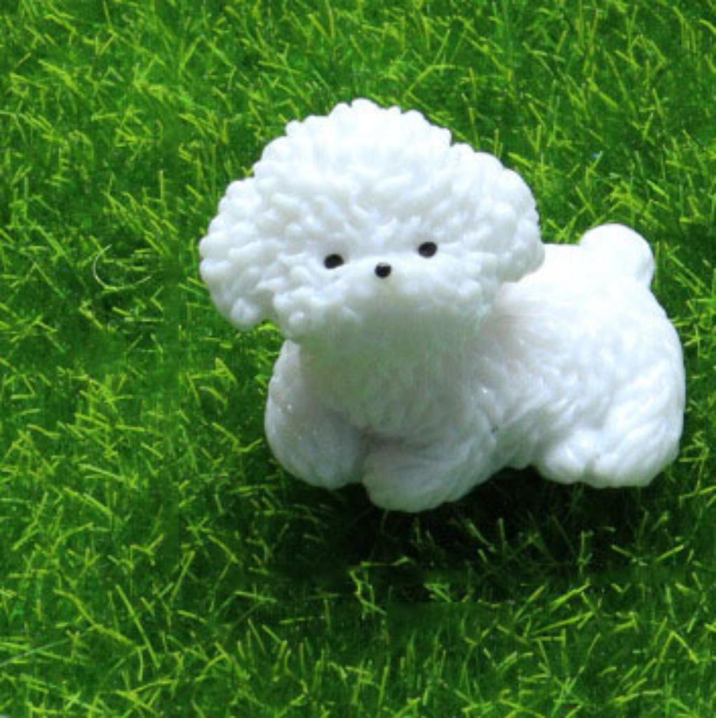 Karanlıkta Parlayan Sevimli Köpek Yavrusu Minyatür Saksı Bitkisi Dekorasyonu Araba Paneli Parlak Köpek Süsü