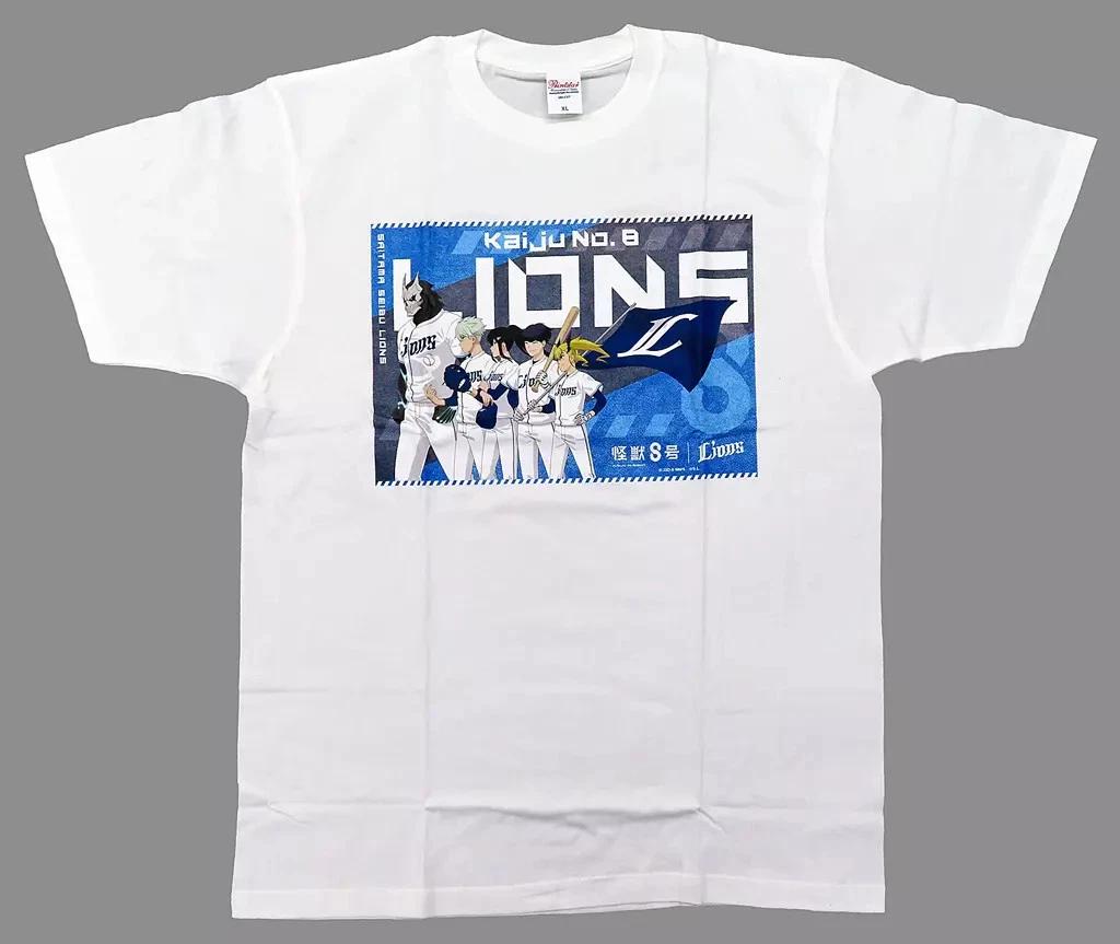 Space Age Kaiju No 8 Saitama Seibu Lions 3rd Unit White T T-Shirt XL 2XL