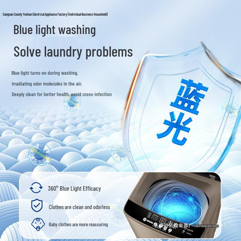 10kg Fully Automatic Washer-Dryer with Compact Pulsator for Households and Rentals