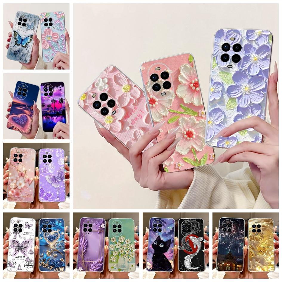 For Huawei Nova 13 Case Nova13 5G Cover BLK-AL80 Funda Popular Flower Butterfly Soft Clear Silicone Cases For Nova 13 Pro Bumper