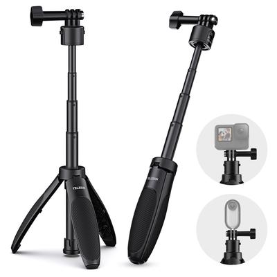 TELESIN S1-MNP-02 40cm/ 15.7in Extendable Selfie Stick Tripod Stand with Quick Release Mounting