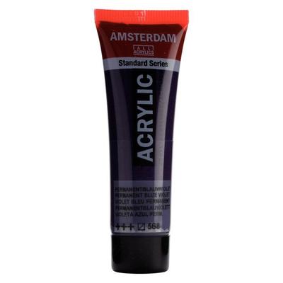 Acrylic Paint - Amsterdam - Acrilico Standard - 20 Ml - Violetto Blu Permanente - Mixed