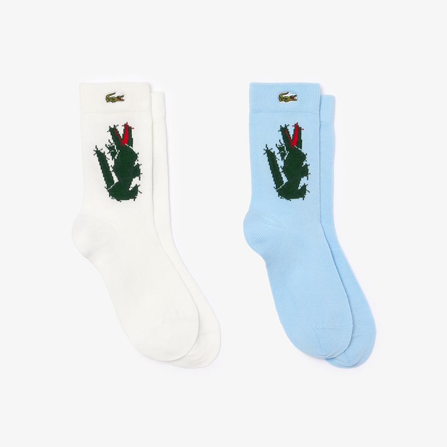 [lacoste] Детские носки с жаккардовым узором Croco, 2 пары RA2448-54N62E 33