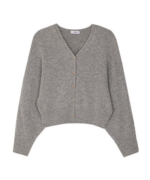 Plunastudio Ribbon Knit Cardigan Gray