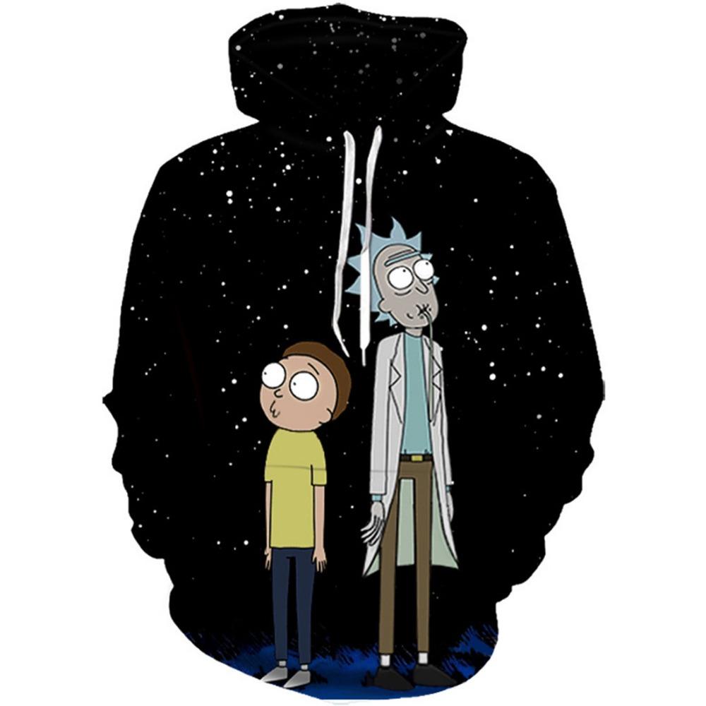 Cross Border Foreign Trade Rick and Morty Digital Printed Hoodie Hooded Men's Hoodie 3D Digital Printed Hoodie