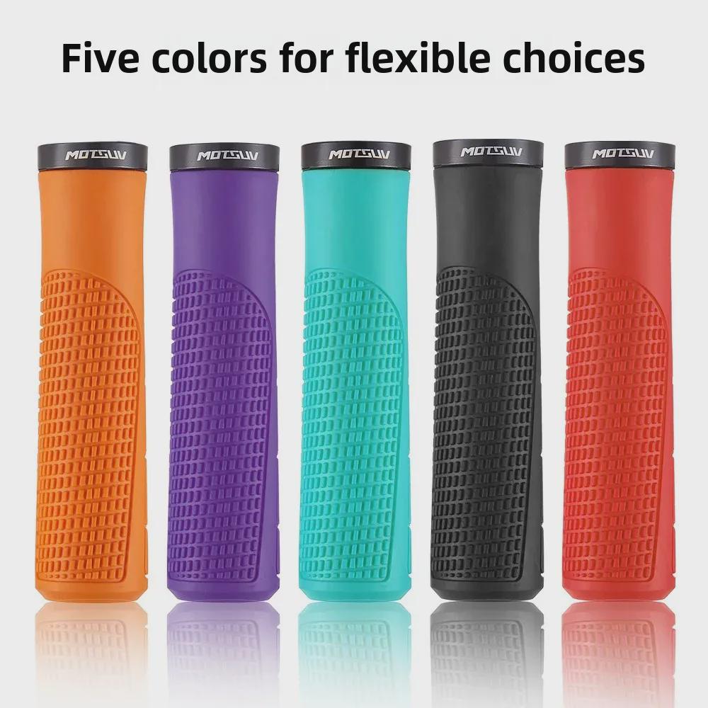 Universal Non-Slip Rubber Bike Handlebar Grips: Lightweight and Compatible with Mountain, Fixed Gear, and Folding Bikes