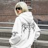 Wind Simple Handwritten Los Angeles Alphabet Print Hooded Sweater Men's Casual Top Autumn