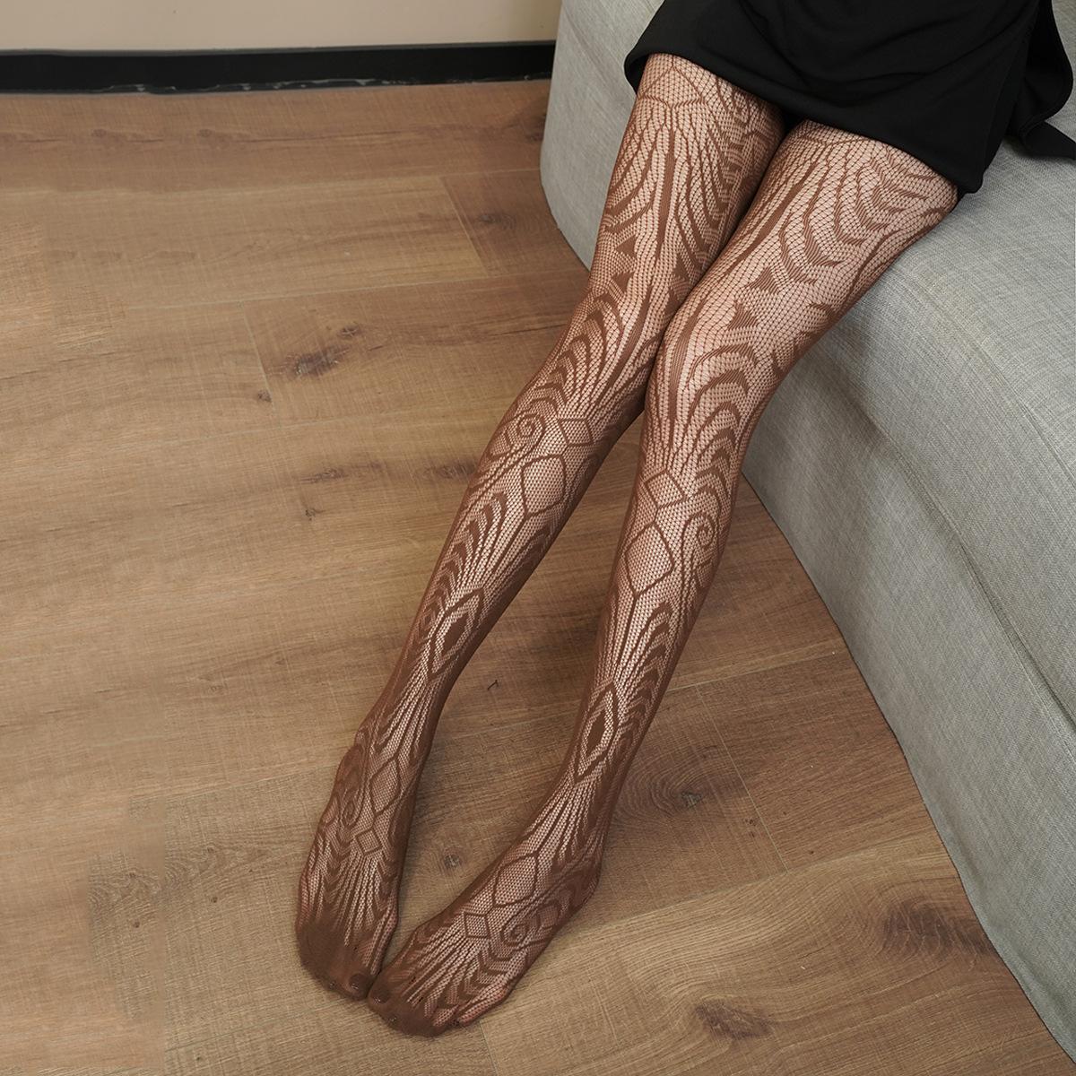 Lolita Süße Mädchen Punk Stil Florale Strumpfhosen Bunte Oberschenkelhohe Strümpfe Klassische Y2K Ausgeschnittene Spitze Netzboden Pantyhose# One Size