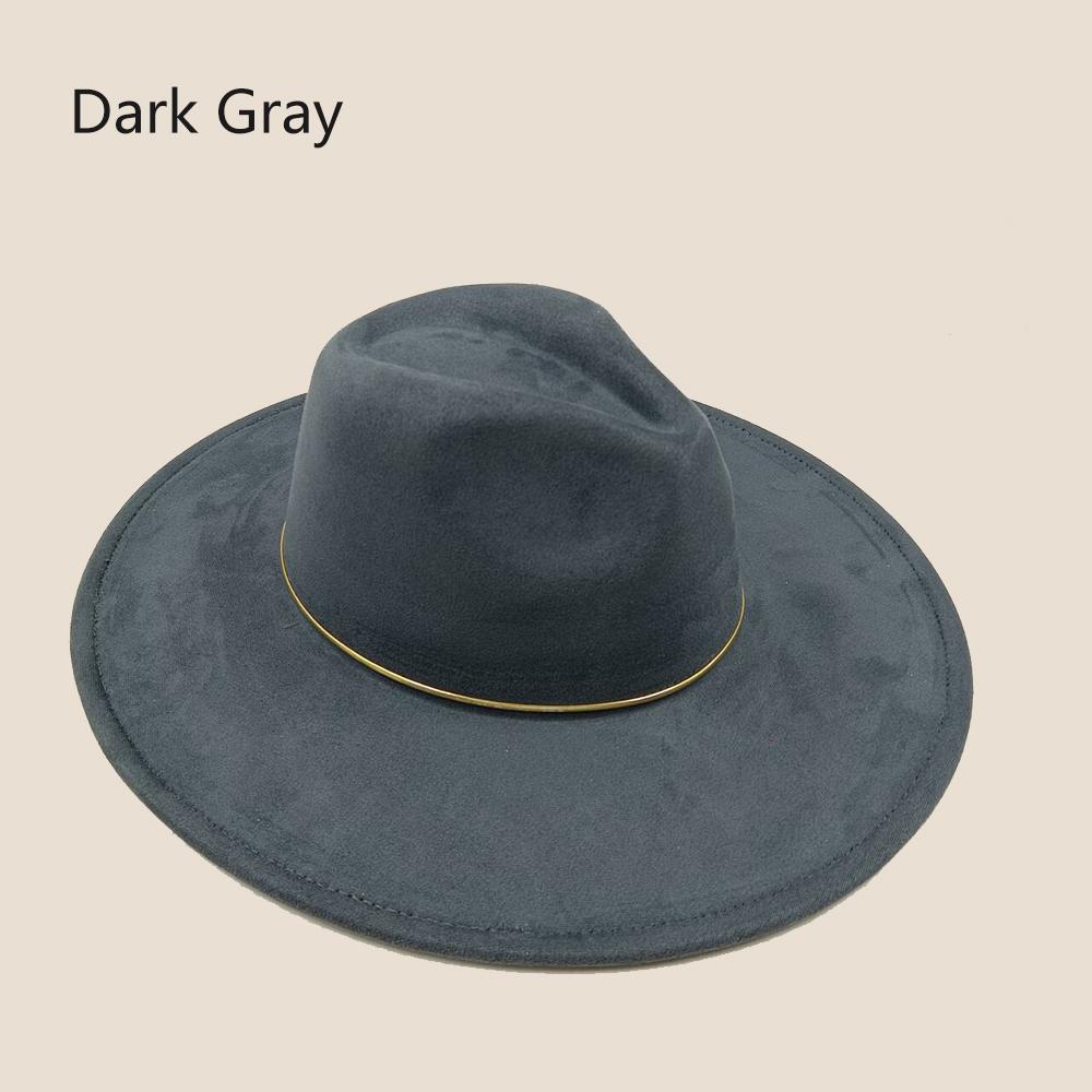 Suede Wide-brimmed Hat 9.5 Cm Brim Width Unisex Suitable for Jazz Hat Fedora Hat Church Hat Felt Hat Soft Felt Hat Panama Hat.