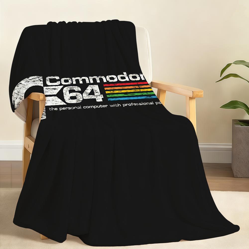Fashion C-Commodore 64 Blanket Soft Throw Blanket for Home Bedroom Bed Sofa Picnic Travel Office Rest Cover Blanket Gift