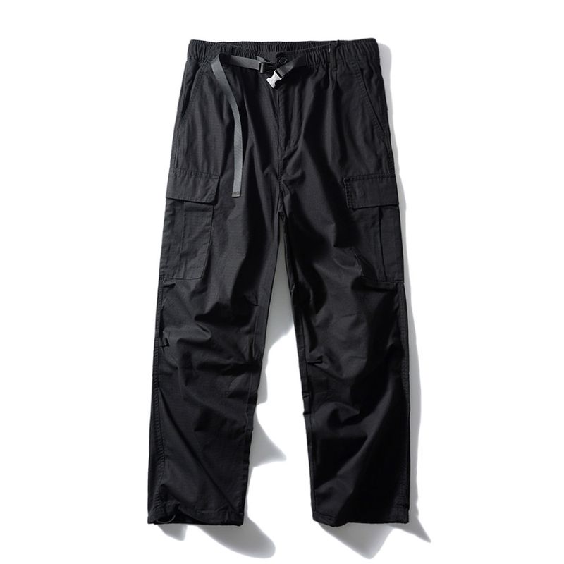 American Functional Cotton Overalls Men's Spring and Autumn Loose Wide Leg Multi-Pocket Pants Export Men's Pants Casual Pants