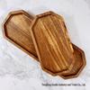 Japanese Acacia Wood Tray: Rectangular Plate, Fruit/Snack Dish, Oval Breadboard, Teacup Saucer