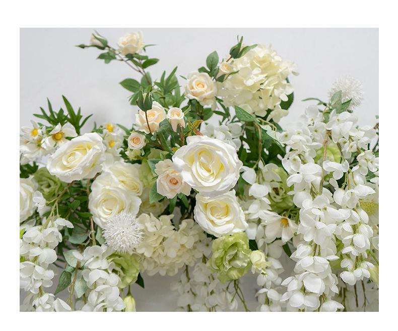 Golden Shower Flower Row Wedding Arch - Outdoor Wall Hanging Decoration
