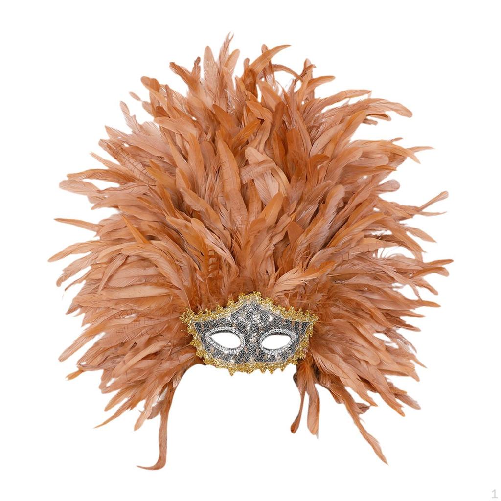 Feather Headdress Cosplay Headband Headwear Photo Props Fancy Dress Masquerade for Thanksgiving