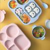 Wheat Straw Children Dividing Plate Household Solid Simple Plastic Students Dining Tableware Fashion Nordic New 12 Inch Dish